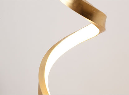 Modern Curved Metal Table Lamp