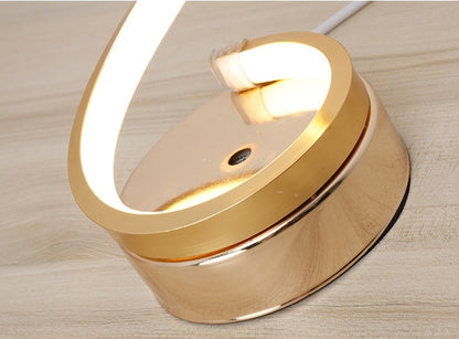 Modern Curved Metal Table Lamp