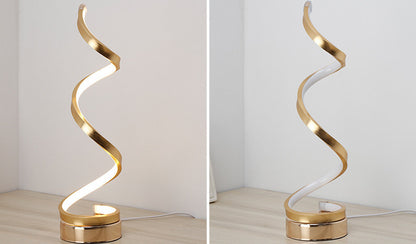 Modern Curved Metal Table Lamp