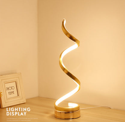 Modern Curved Metal Table Lamp