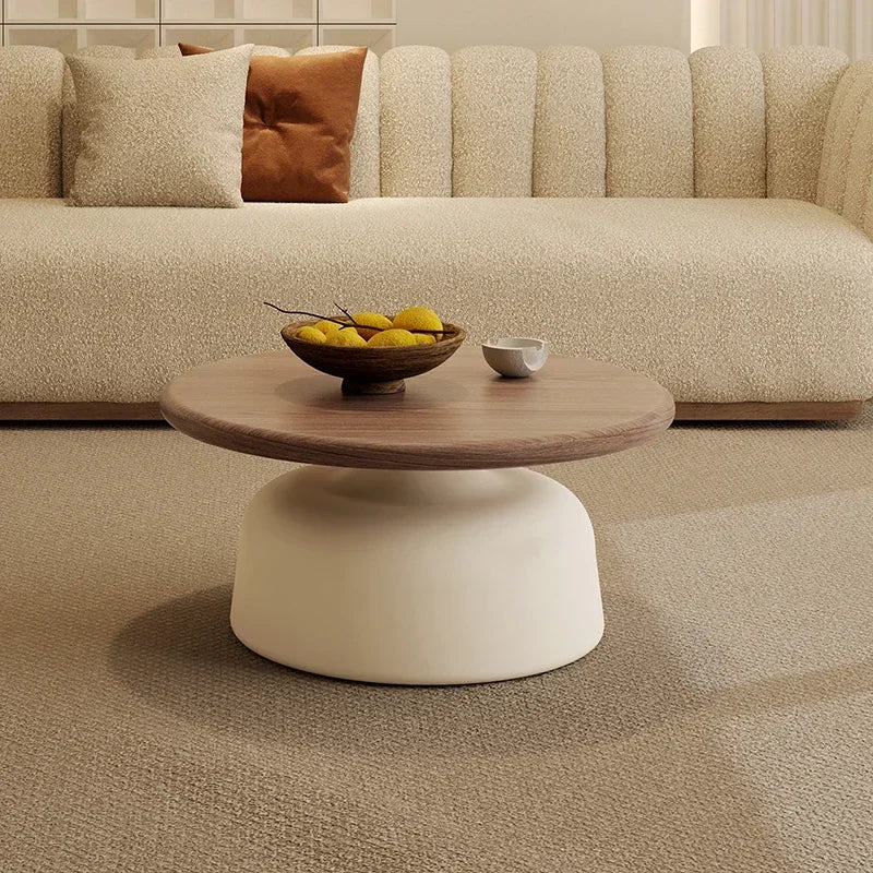 Modern Round Wooden Coffee Table