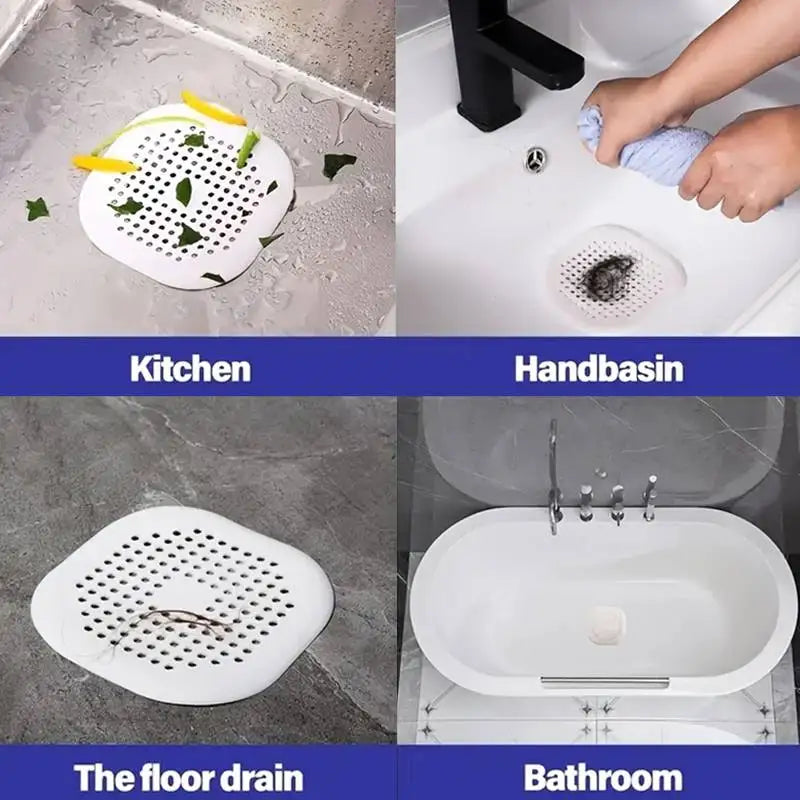 Silicone Square Shower Drain Cover Set