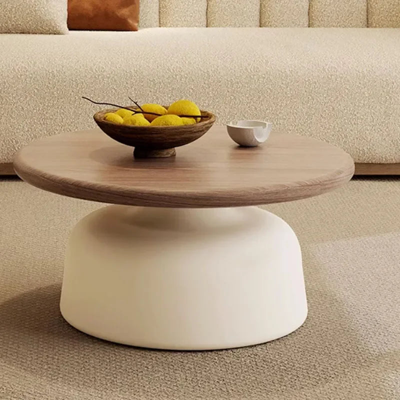 Modern Round Wooden Coffee Table