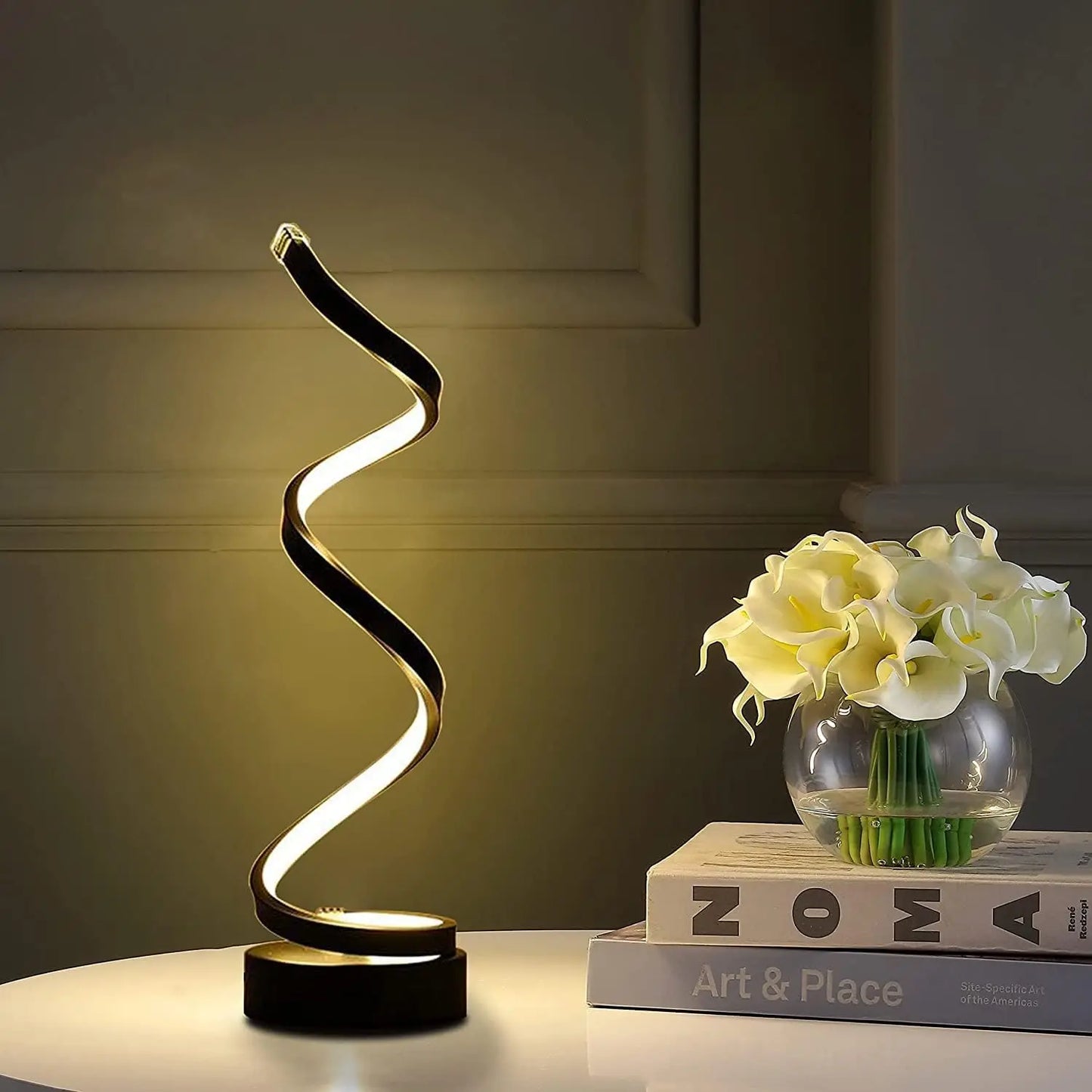 3-Way Dimming Modern Spiral Table Lamp