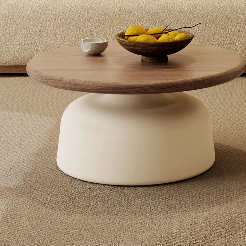 Modern Round Wooden Coffee Table