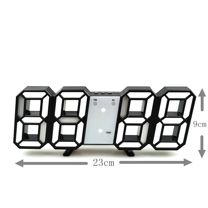 3D LED Digital Wall Clock