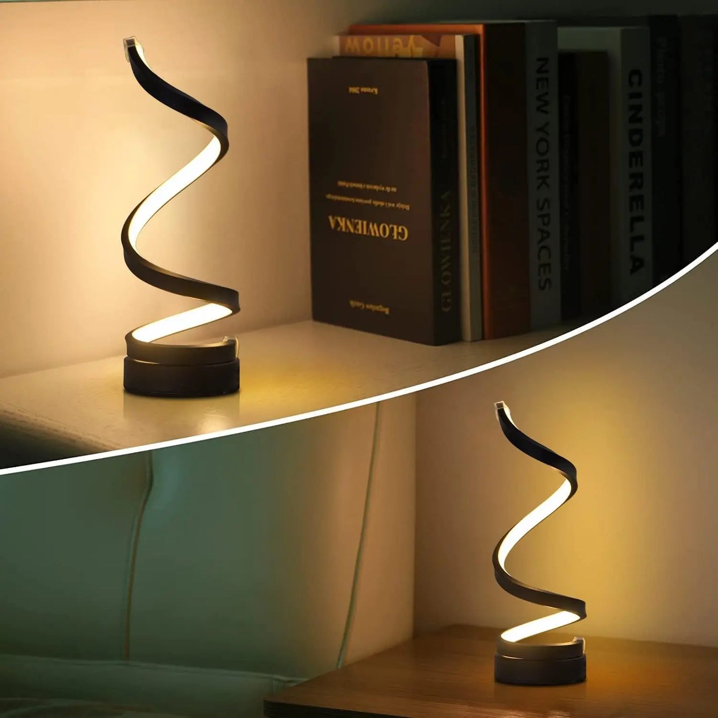 3-Way Dimming Modern Spiral Table Lamp